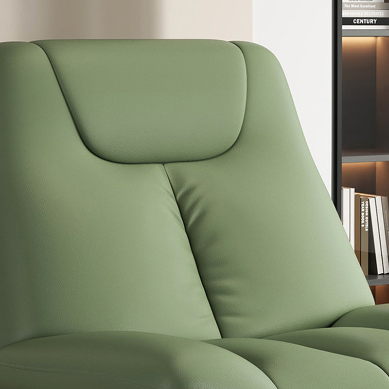 Contemporary Scandinavian Leather Upholstered Carbon Steel Swivel Accent Chair Backrest For Living Room