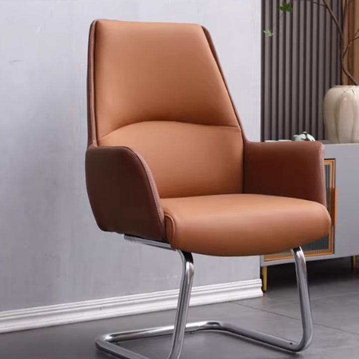 Moderner minimalistischer Schreibtischstuhl mit quadratischer Rückenlehne aus Kunstleder und Karbonstahl, drehbar, höhenverstellbar, mit Rollen, für Homeoffice 