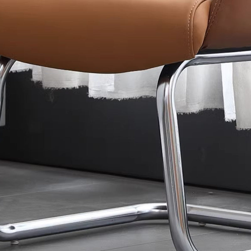 Moderner minimalistischer Schreibtischstuhl mit quadratischer Rückenlehne aus Kunstleder und Karbonstahl, drehbar, höhenverstellbar, mit Rollen, für Homeoffice 