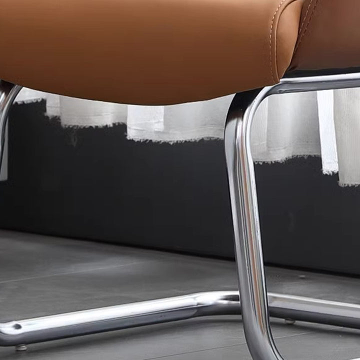 Moderner minimalistischer Schreibtischstuhl mit quadratischer Rückenlehne aus Kunstleder und Karbonstahl, drehbar, höhenverstellbar, mit Rollen, für Homeoffice 