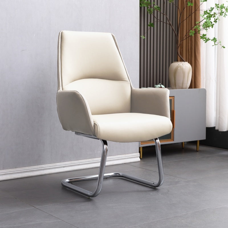 Moderner minimalistischer Schreibtischstuhl mit quadratischer Rückenlehne aus Kunstleder und Karbonstahl, drehbar, höhenverstellbar, mit Rollen, für Homeoffice 