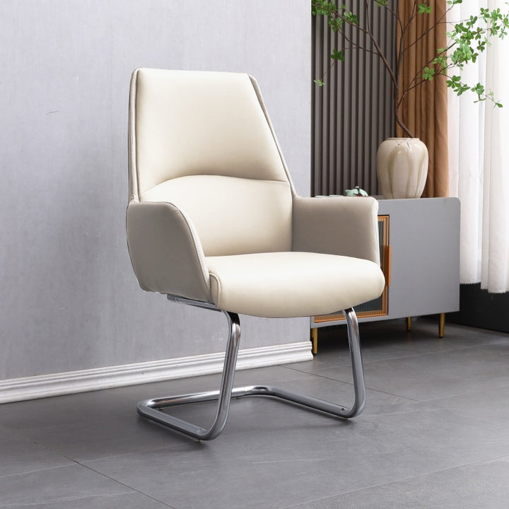 Moderner minimalistischer Schreibtischstuhl mit quadratischer Rückenlehne aus Kunstleder und Karbonstahl, drehbar, höhenverstellbar, mit Rollen, für Homeoffice 