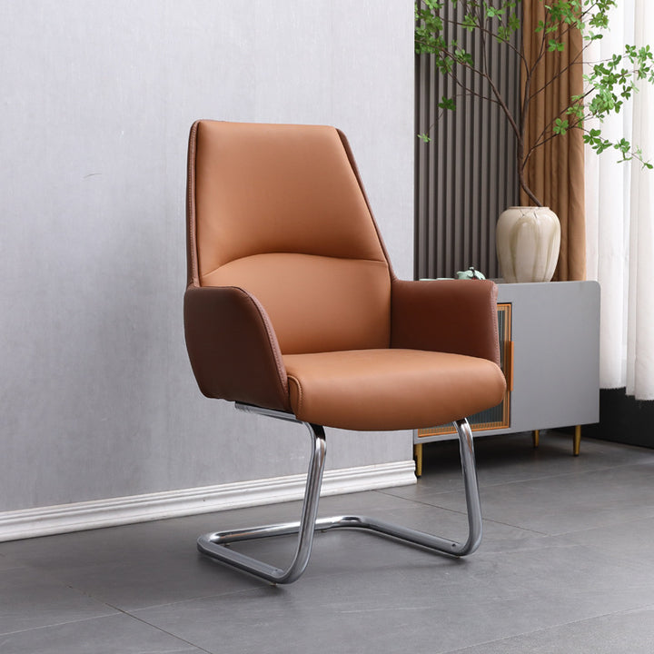 Moderner minimalistischer Schreibtischstuhl mit quadratischer Rückenlehne aus Kunstleder und Karbonstahl, drehbar, höhenverstellbar, mit Rollen, für Homeoffice 
