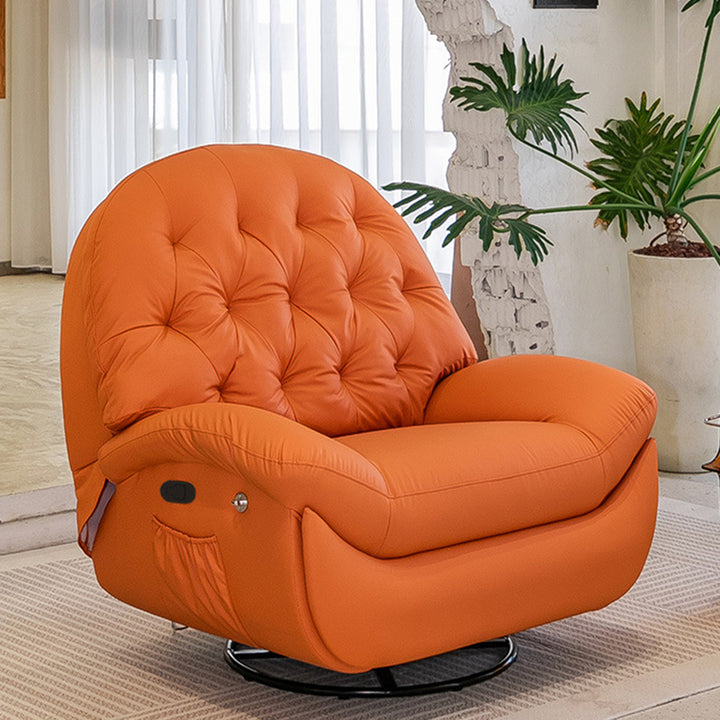 Chaise d'appoint contemporaine scandinave en acier au carbone avec dossier rembourré en similicuir 