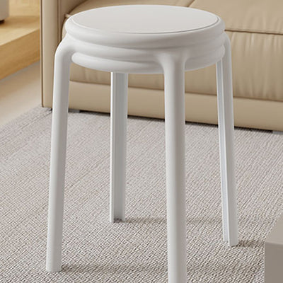 Contemporary Nordic Geometry Round Plastic Stackable Chair For Bedroom