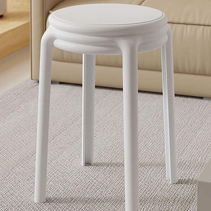 Contemporary Nordic Geometry Round Plastic Stackable Chair For Bedroom