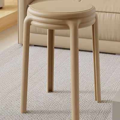 Contemporary Nordic Geometry Round Plastic Stackable Chair For Bedroom