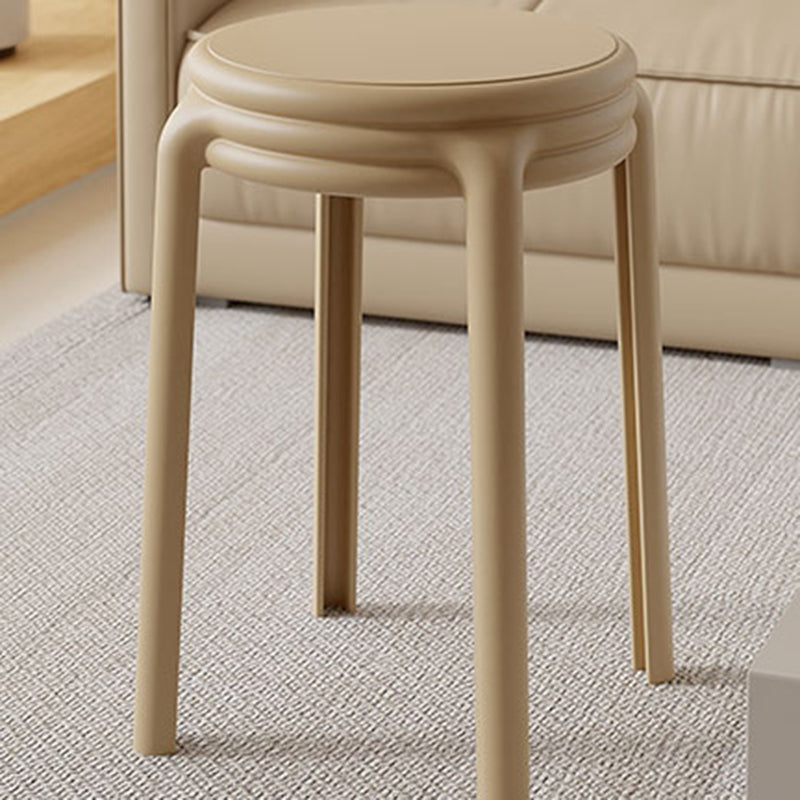 Contemporary Nordic Geometry Round Plastic Stackable Chair For Bedroom