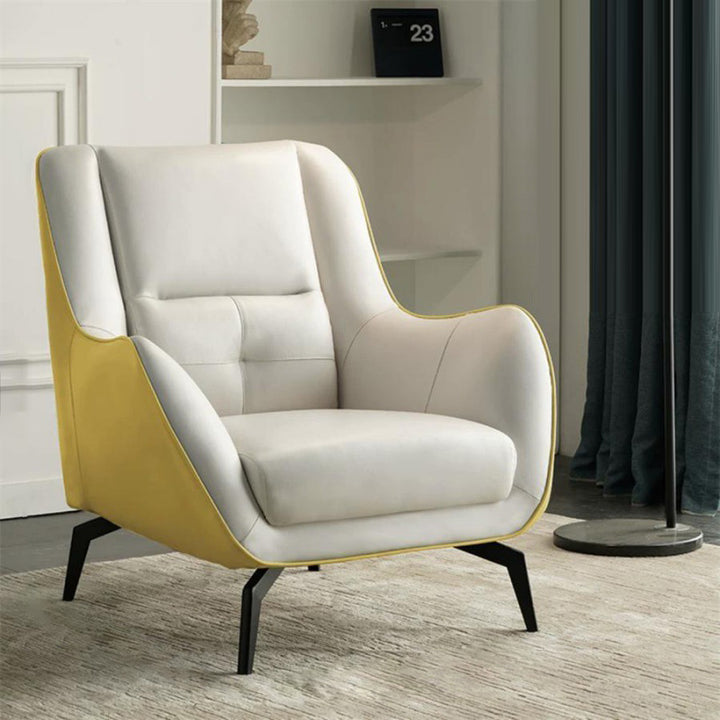 Silla de acento contemporánea escandinava cuadrada, tapizada en tela sintética, de acero al carbono, con respaldo y reposabrazos, para sala de estar 