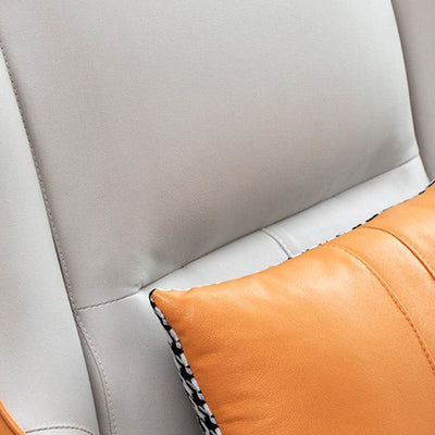 Contemporary Scandinavian Square Fabric Upholstered Accent Chair Backrest Armrest For Living Room