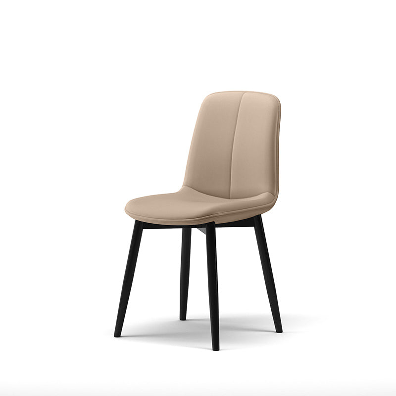 Contemporary Nordic Square Leather Metal Dining Chair Backrest For Dining Room