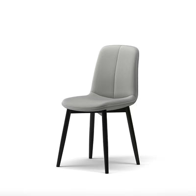 Contemporary Nordic Square Leather Metal Dining Chair Backrest For Dining Room