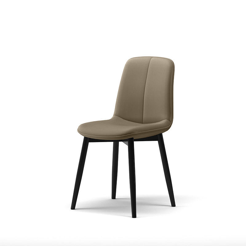 Contemporary Nordic Square Leather Metal Dining Chair Backrest For Dining Room