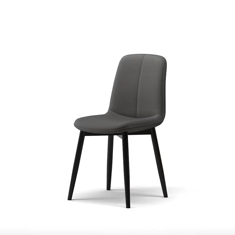 Contemporary Nordic Square Leather Metal Dining Chair Backrest For Dining Room