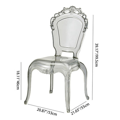 Moderner Luxus PU-Leder gepolsterter Esszimmerstuhl mit Flügelrückenlehne ohne Armlehnen für das Esszimmer 