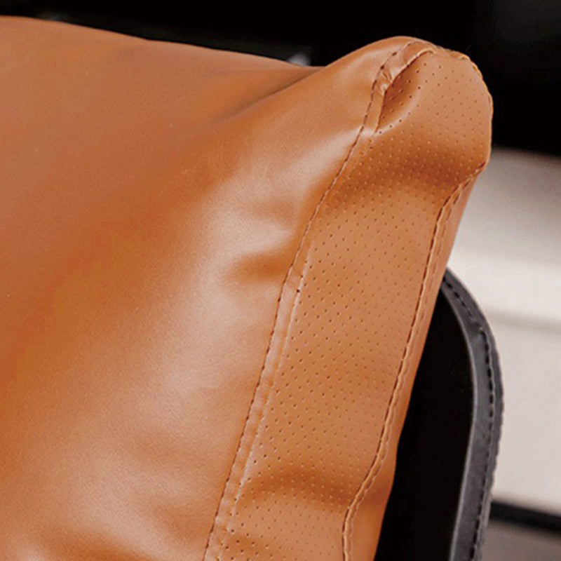 Contemporary Scandinavian Square Microfiber Leather Upholstered Accent Chair Backrest Armrest For Living Room