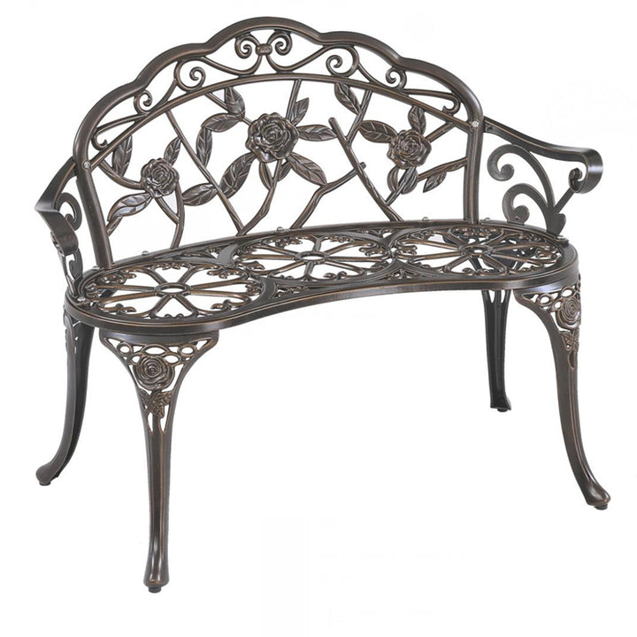 Contemporary Industrial Curved Aluminum Hollow Carving Waterproof Bench Backrest For Garden