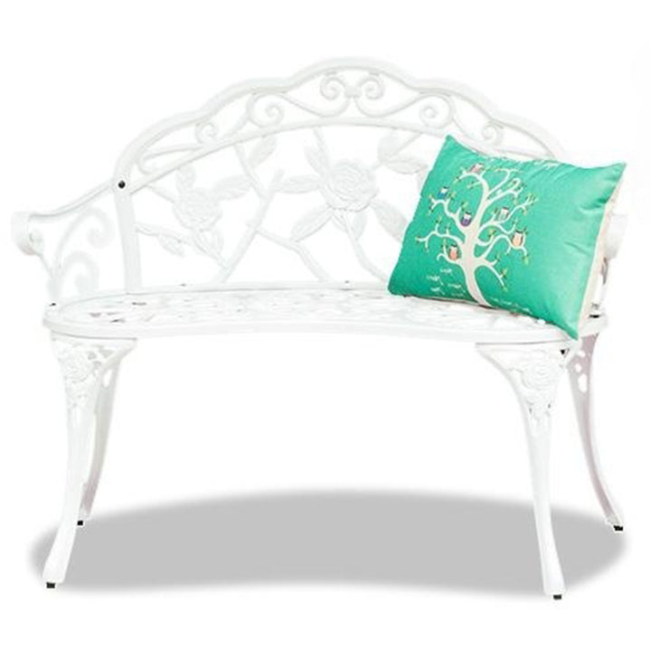 Contemporary Industrial Curved Aluminum Hollow Carving Waterproof Bench Backrest For Garden