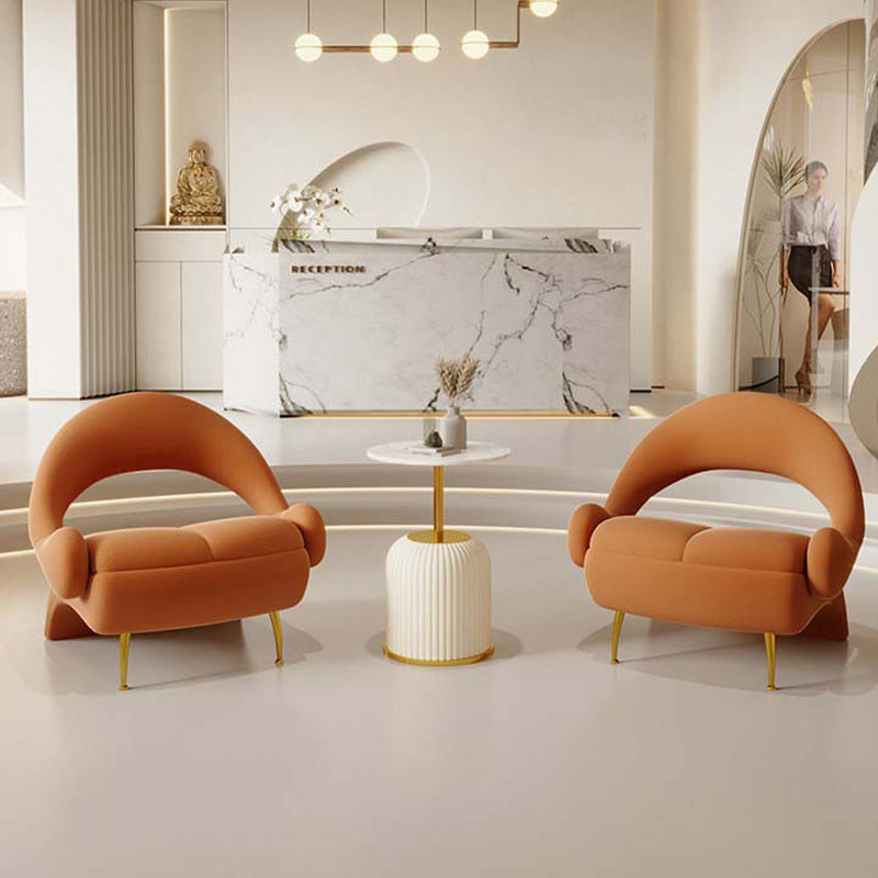 Moderner Luxus PU-Leder gepolsterter Esszimmerstuhl mit Flügelrückenlehne ohne Armlehnen für das Esszimmer 