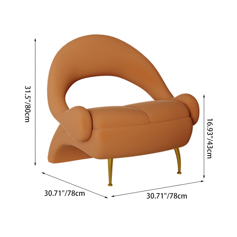 Moderner Luxus PU-Leder gepolsterter Esszimmerstuhl mit Flügelrückenlehne ohne Armlehnen für das Esszimmer 