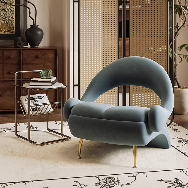 Moderner Luxus PU-Leder gepolsterter Esszimmerstuhl mit Flügelrückenlehne ohne Armlehnen für das Esszimmer 