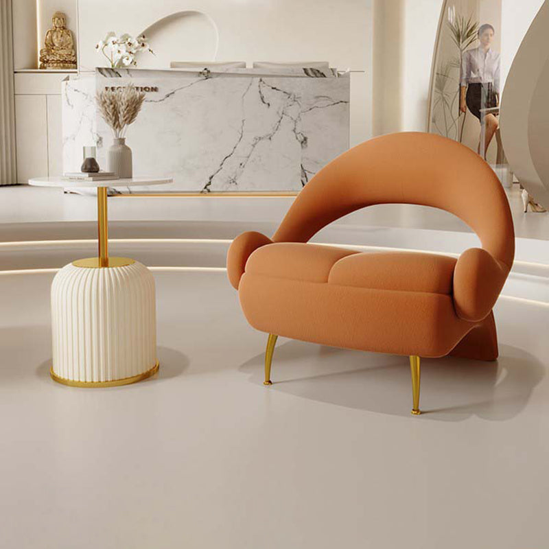 Moderner Luxus PU-Leder gepolsterter Esszimmerstuhl mit Flügelrückenlehne ohne Armlehnen für das Esszimmer 
