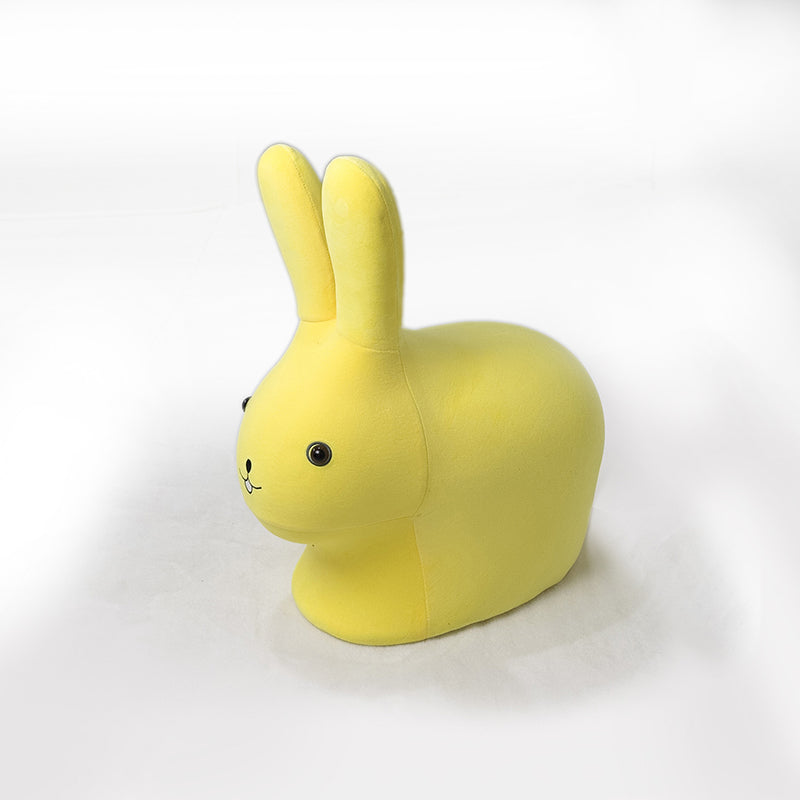 Contemporary Creative Cute Animal Rabbit Fabric Low Stool With Pulley For Living Room