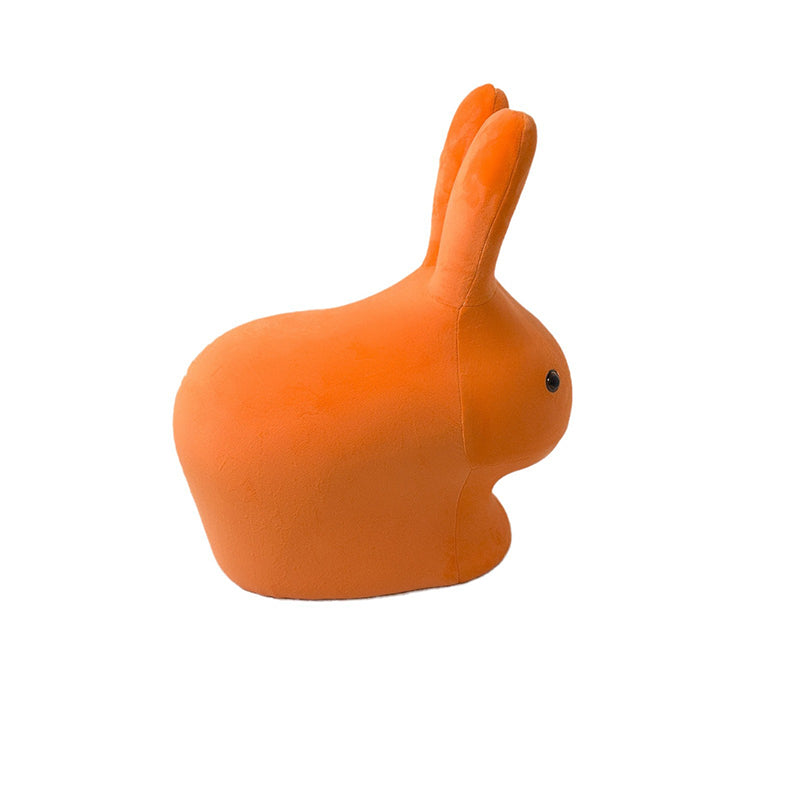 Contemporary Creative Cute Animal Rabbit Fabric Low Stool With Pulley For Living Room
