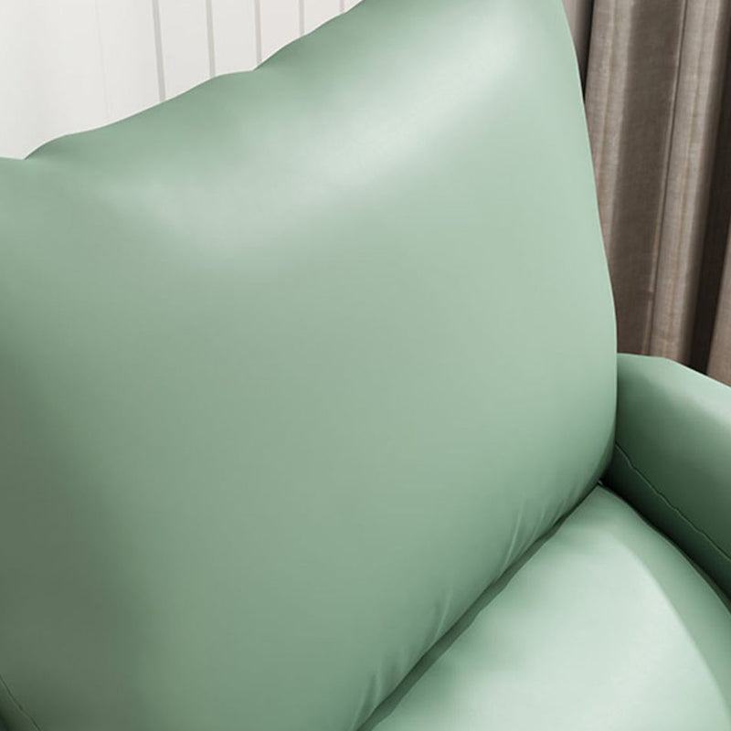 Sillón decorativo contemporáneo de lujo con respaldo curvo, tapizado en tela sintética y estructura de hierro para sala de estar 