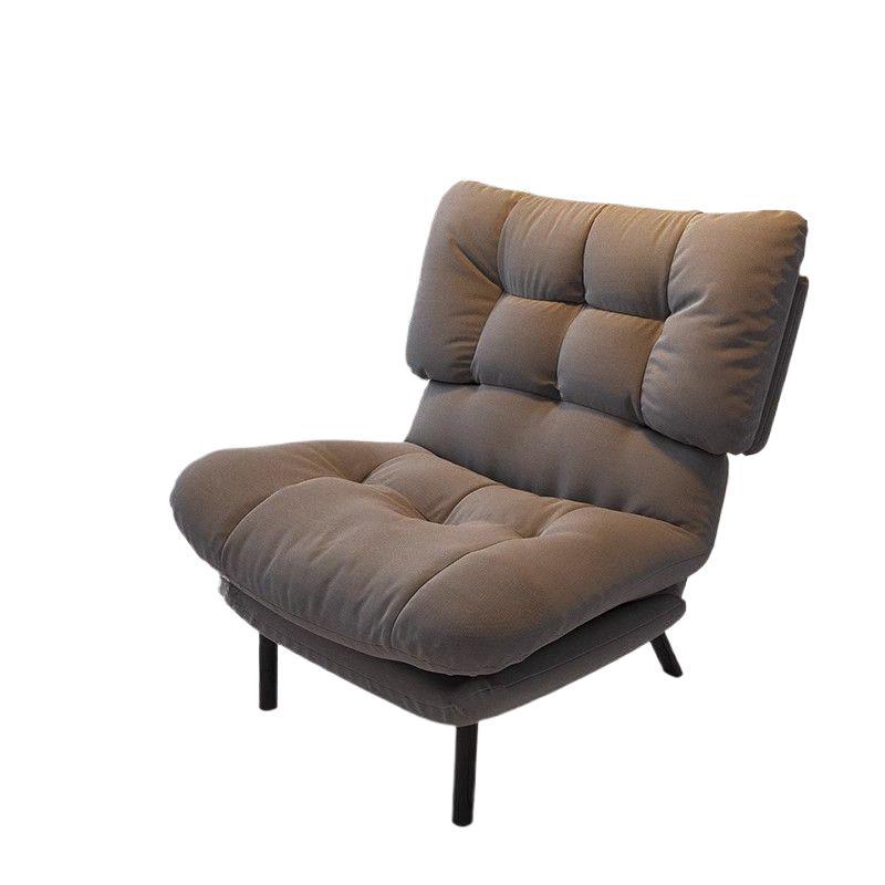 Contemporary Scandinavian Tufted Velvet Upholstered Wood Legs Accent Chair Backrest For Living Room