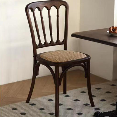 Chaise de Salle à Manger Moderne en Cuir Luxueux Courbé avec Dossier en Acier au Carbone 