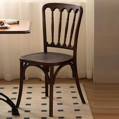 Chaise de Salle à Manger Moderne en Cuir Luxueux Courbé avec Dossier en Acier au Carbone 