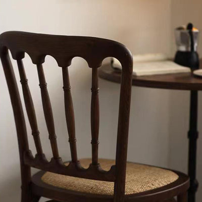 Chaise de Salle à Manger Moderne en Cuir Luxueux Courbé avec Dossier en Acier au Carbone 