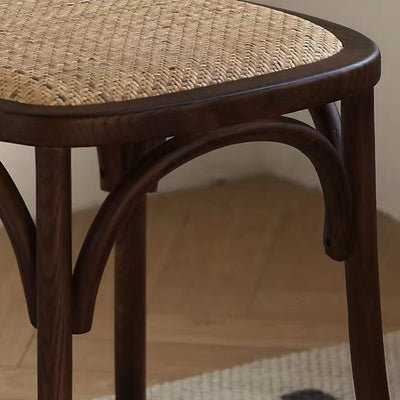 Chaise de Salle à Manger Moderne en Cuir Luxueux Courbé avec Dossier en Acier au Carbone 