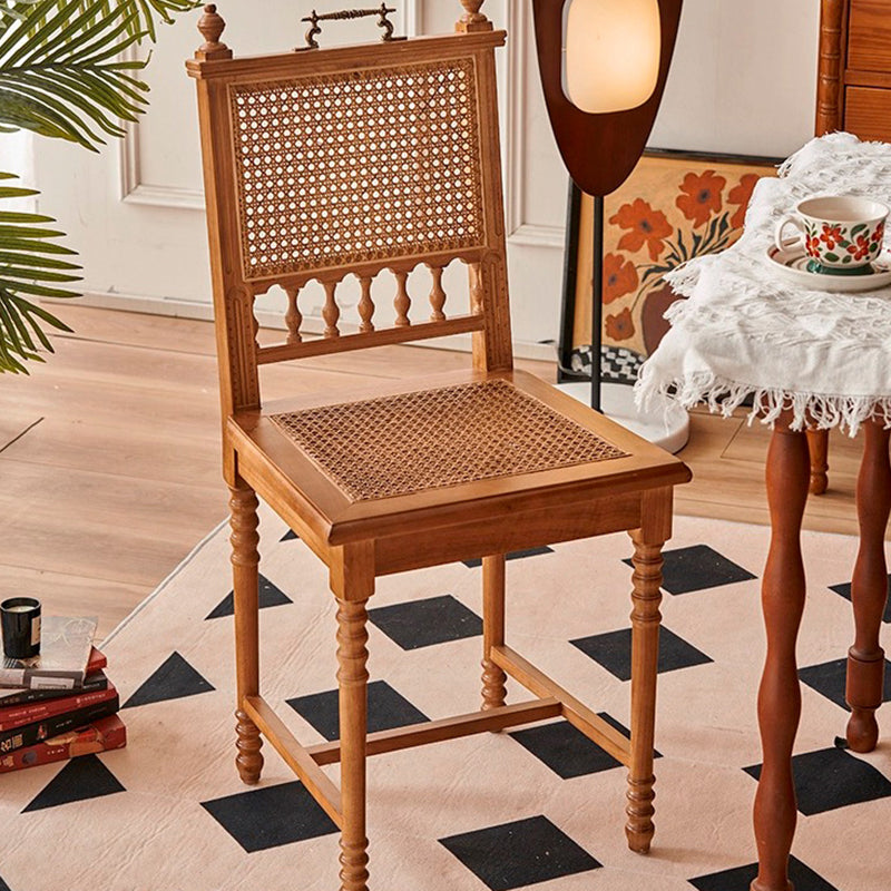 Moderner Luxus PU-Leder gepolsterter Esszimmerstuhl mit Flügelrückenlehne ohne Armlehnen für das Esszimmer 
