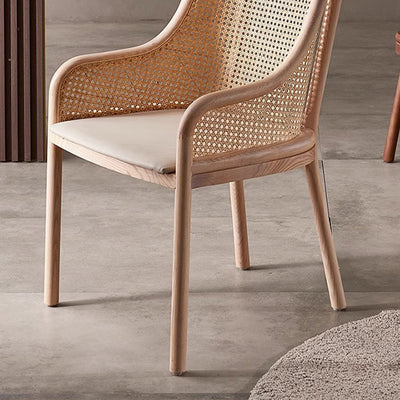 Moderner Luxus PU-Leder gepolsterter Esszimmerstuhl mit Flügelrückenlehne ohne Armlehnen für das Esszimmer 