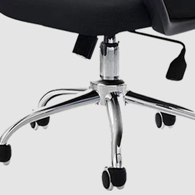 Contemporary Simplicity Breathable Mesh Fabric Upholstered Height Adjustable Swivel Desk Chair Stainless Steel Casters For Home Office