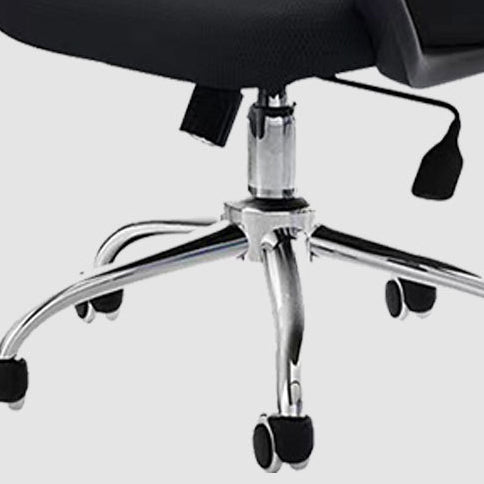 Contemporary Simplicity Breathable Mesh Fabric Upholstered Height Adjustable Swivel Desk Chair Stainless Steel Casters For Home Office