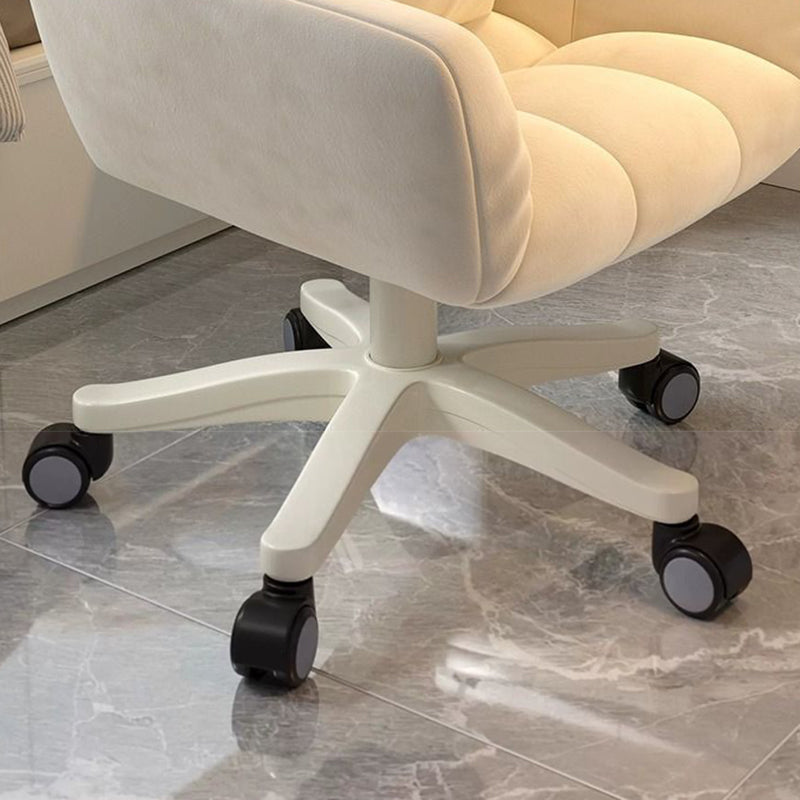 Modern Simplicity Square Tufted Velvet Upholstered Nylon Base Height Adjustable Swivel Desk Chair Casters For Home Office