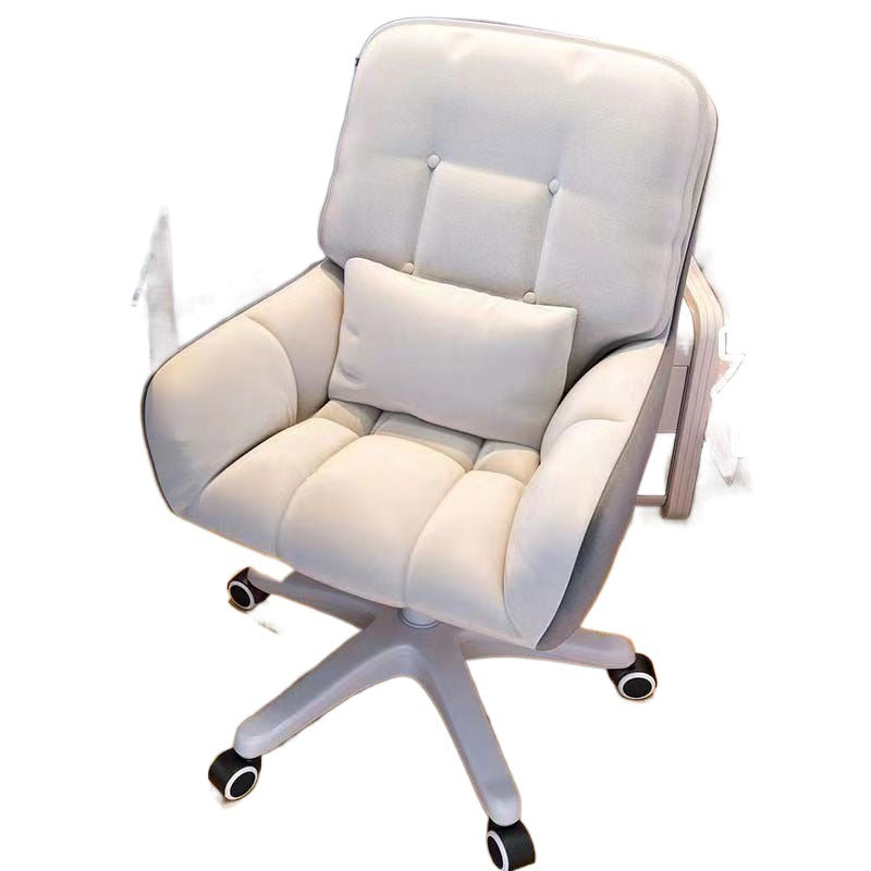 Modern Simplicity Square Tufted Velvet Upholstered Nylon Base Height Adjustable Swivel Desk Chair Casters For Home Office