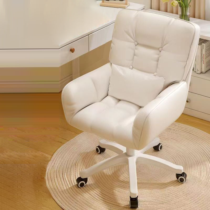 Modern Simplicity Square Tufted Velvet Upholstered Nylon Base Height Adjustable Swivel Desk Chair Casters For Home Office