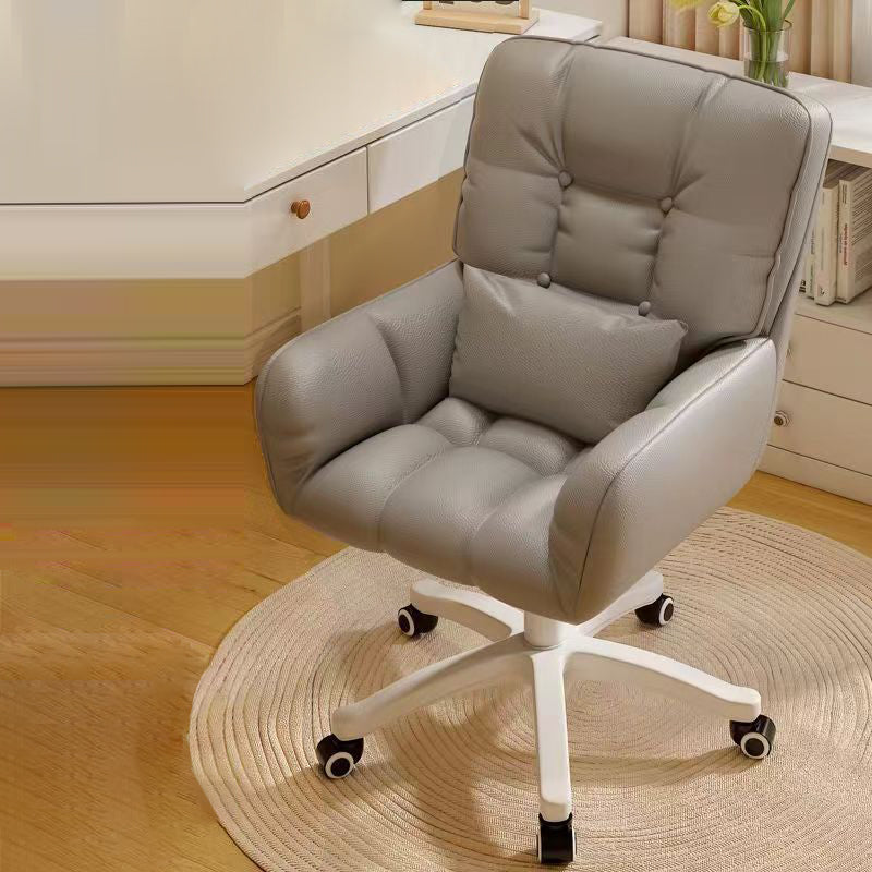 Modern Simplicity Square Tufted Velvet Upholstered Nylon Base Height Adjustable Swivel Desk Chair Casters For Home Office