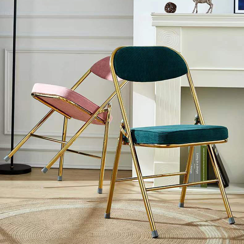 Chaise de Salle à Manger Moderne en Cuir Luxueux Courbé avec Dossier en Acier au Carbone 