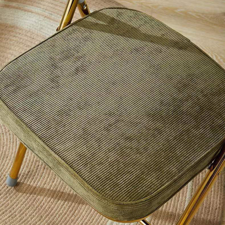Chaise de Salle à Manger Moderne en Cuir Luxueux Courbé avec Dossier en Acier au Carbone 