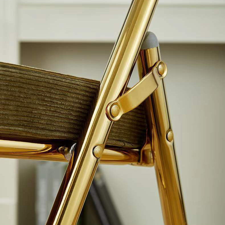 Chaise de Salle à Manger Moderne en Cuir Luxueux Courbé avec Dossier en Acier au Carbone 