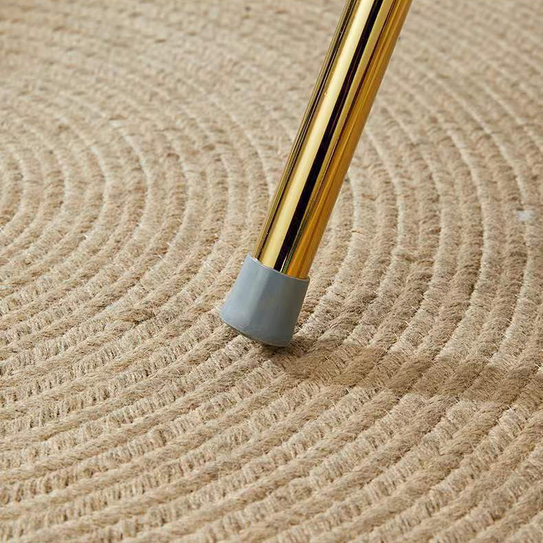 Chaise de Salle à Manger Moderne en Cuir Luxueux Courbé avec Dossier en Acier au Carbone 