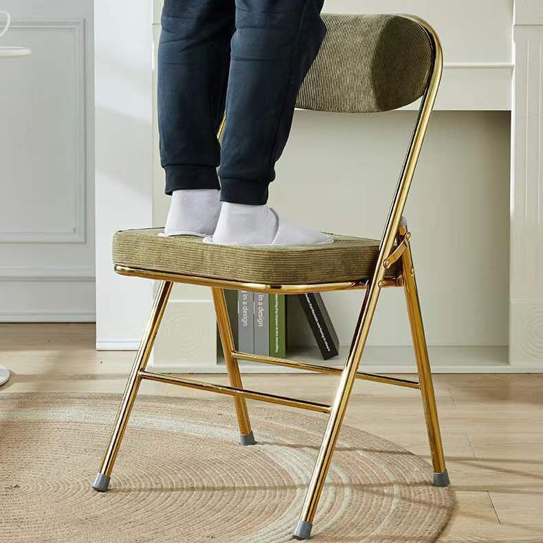 Chaise de Salle à Manger Moderne en Cuir Luxueux Courbé avec Dossier en Acier au Carbone 