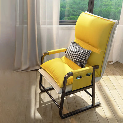 Contemporary Nordic Double-Layer Tech Fabric Upholstered Desk Chair Adjustable Backrest Armrest For Home Office