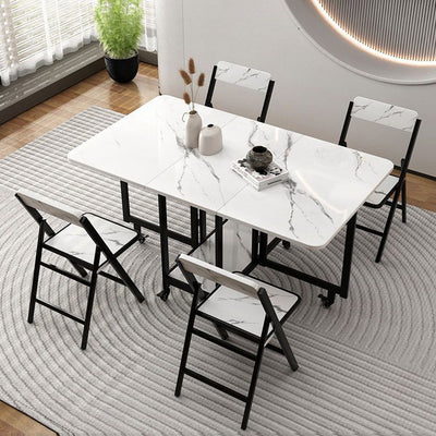 Silla de comedor plegable con respaldo de madera maciza cuadrada de simplicidad moderna, tablero de melamina, estructura de acero al carbono para el comedor 