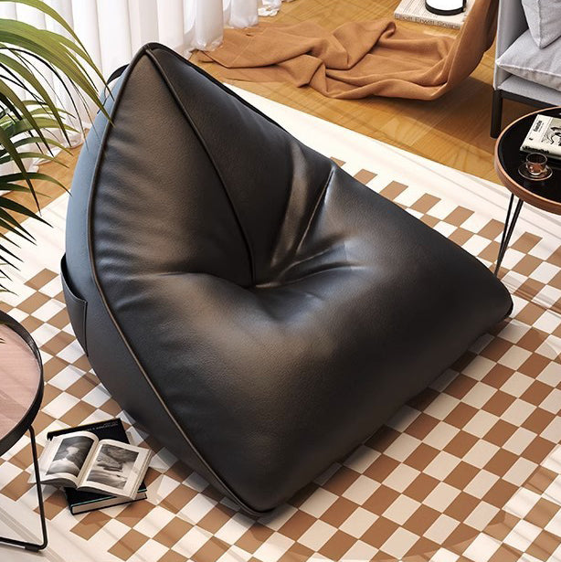 Silla reclinable de bolsa de frijoles de tela técnica triangular escandinava contemporánea para sala de estar 